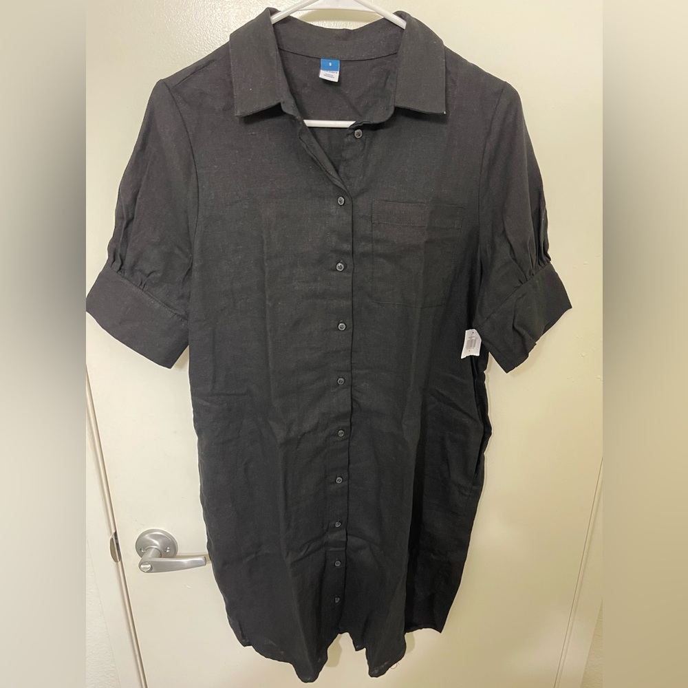 Old Navy Linen-Blend Shirt Dress
